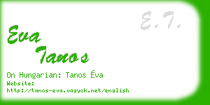 eva tanos business card
