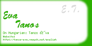 eva tanos business card